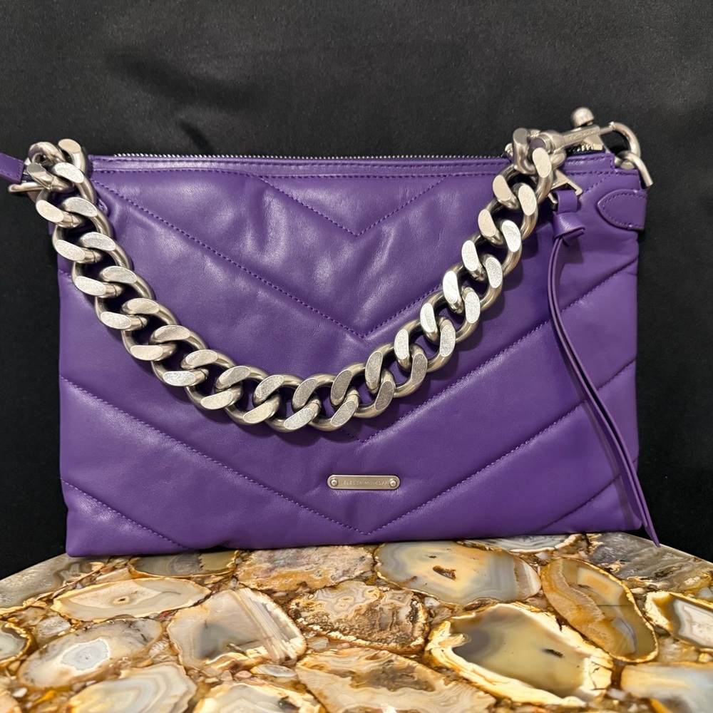 NWOT REBECCA MINKOFF Edie Maxi Crossbody in Passion Flower/Silver Accents 🥰
